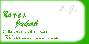 mozes jakab business card
