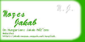 mozes jakab business card